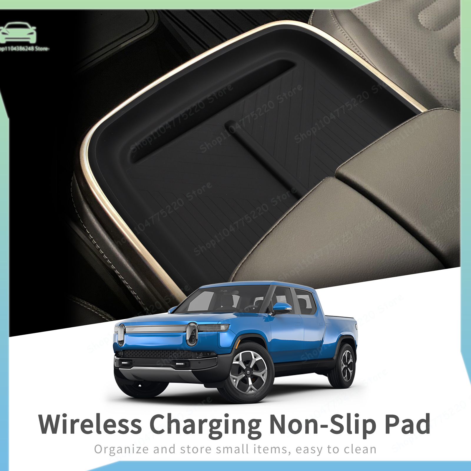 Wireless Car Charger - For RIVIAN R1T R1S 2022-2025 Car