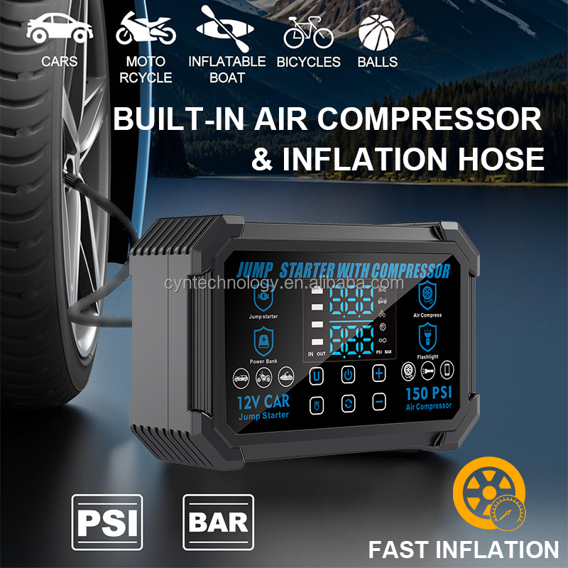 Portable 2000A Peak Jump Start - Car Portable Tire Inflator incelemesi ve fiyatı