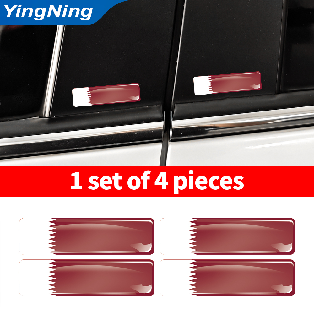 4PCS Qatar Flag Sticker Vinyl  - Qatar Car Accessories incelemesi ve fiyatı