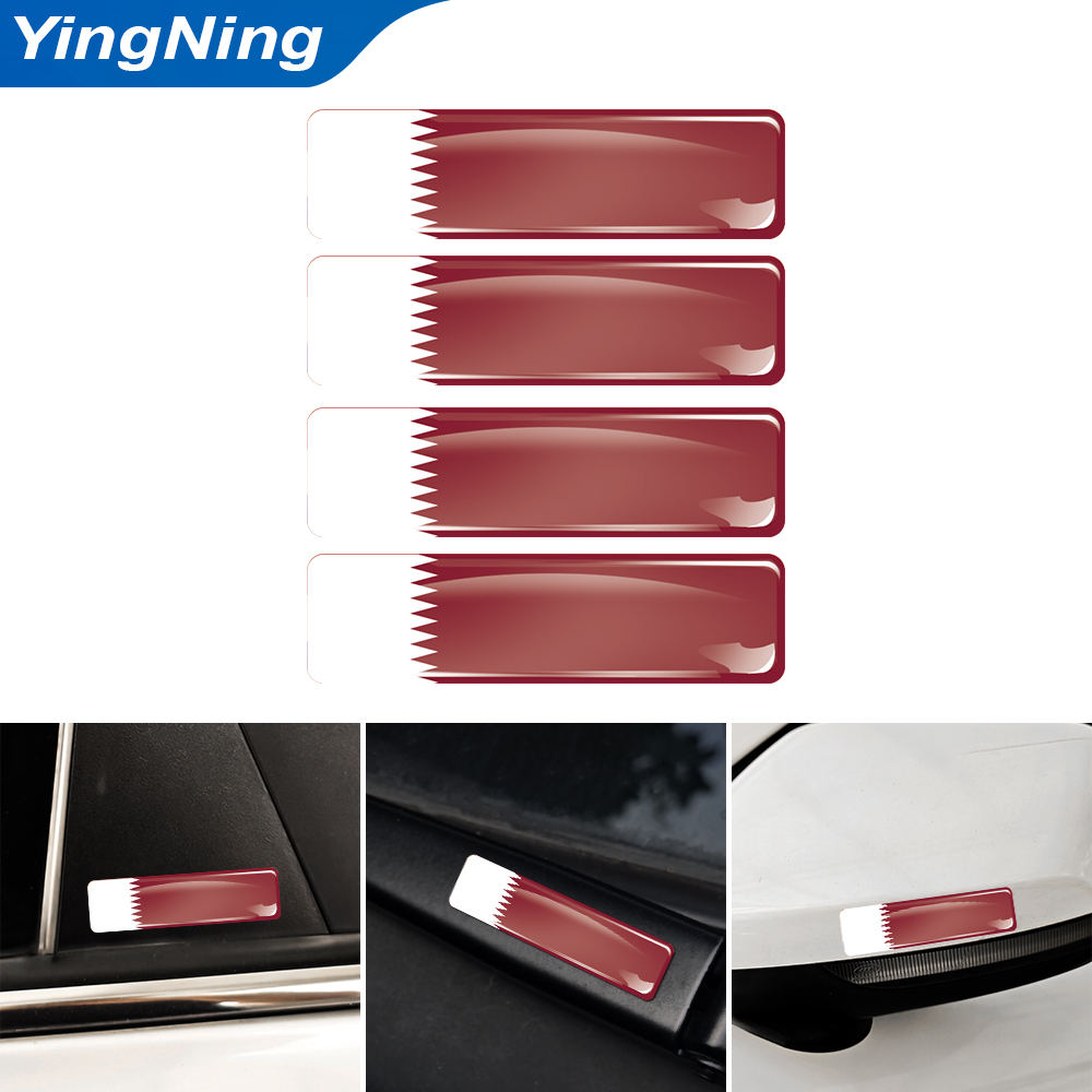4PCS Qatar Flag Sticker Vinyl  - Qatar Car Accessories incelemesi ve fiyatı