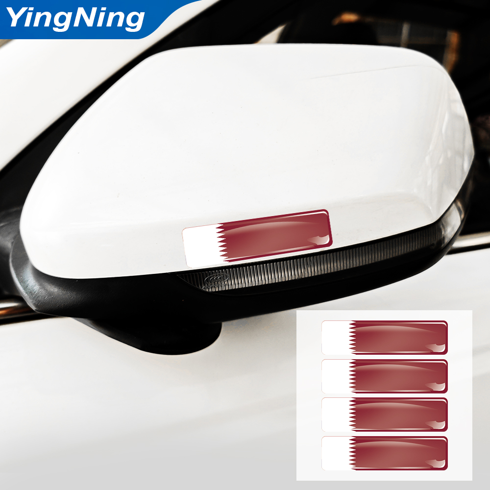 4PCS Qatar Flag Sticker Vinyl  - Qatar Car Accessories incelemesi ve fiyatı