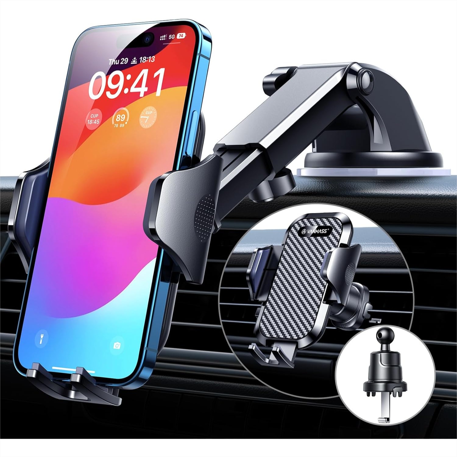 Car Dashboard Phone Holder wit - Wireless Car Charger incelemesi ve fiyatı