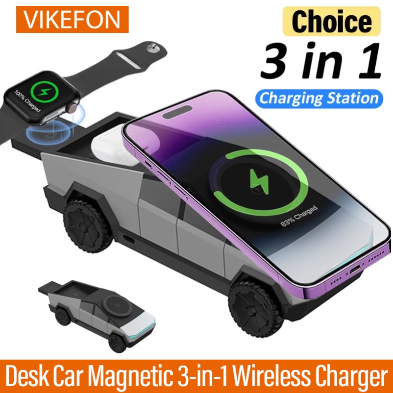 VIKEFON Desk Car Magnetic 3-in - Wireless Car Charger incelemesi ve fiyatı