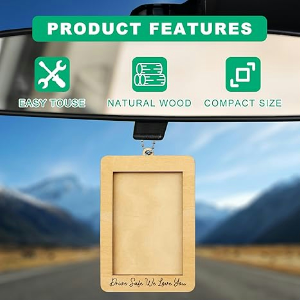 Car Decor Hanging Photo Frame, - Car Accessories Hanging From Mirror incelemesi ve fiyatı