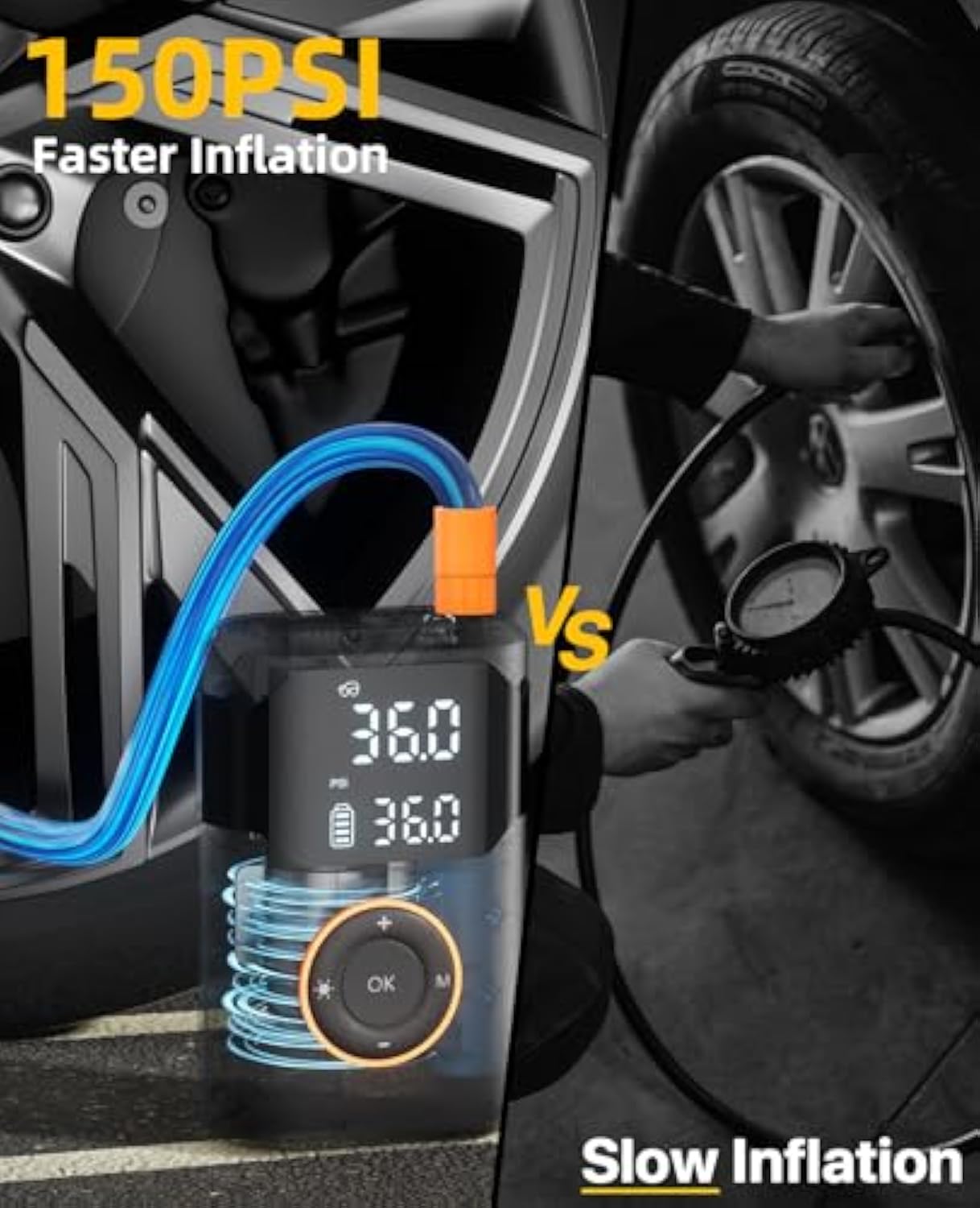 Automatic Rechargeable Electri - Car Portable Tire Inflator incelemesi ve fiyatı