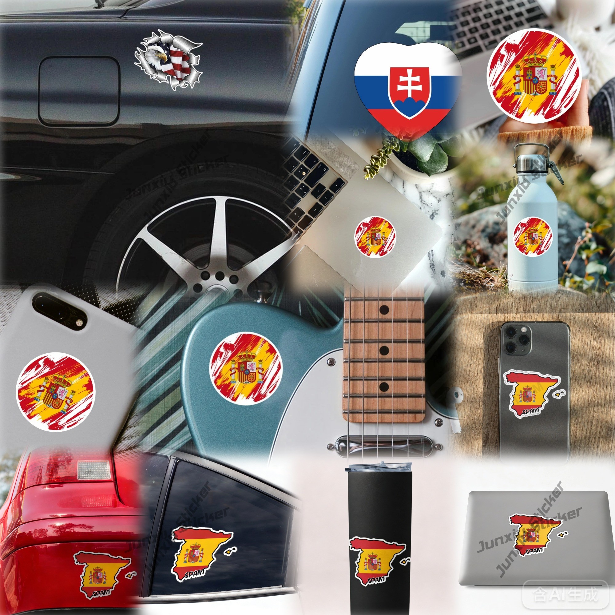 Qatar Seal Sticker Round Flag  - Qatar Car Accessories incelemesi ve fiyatı