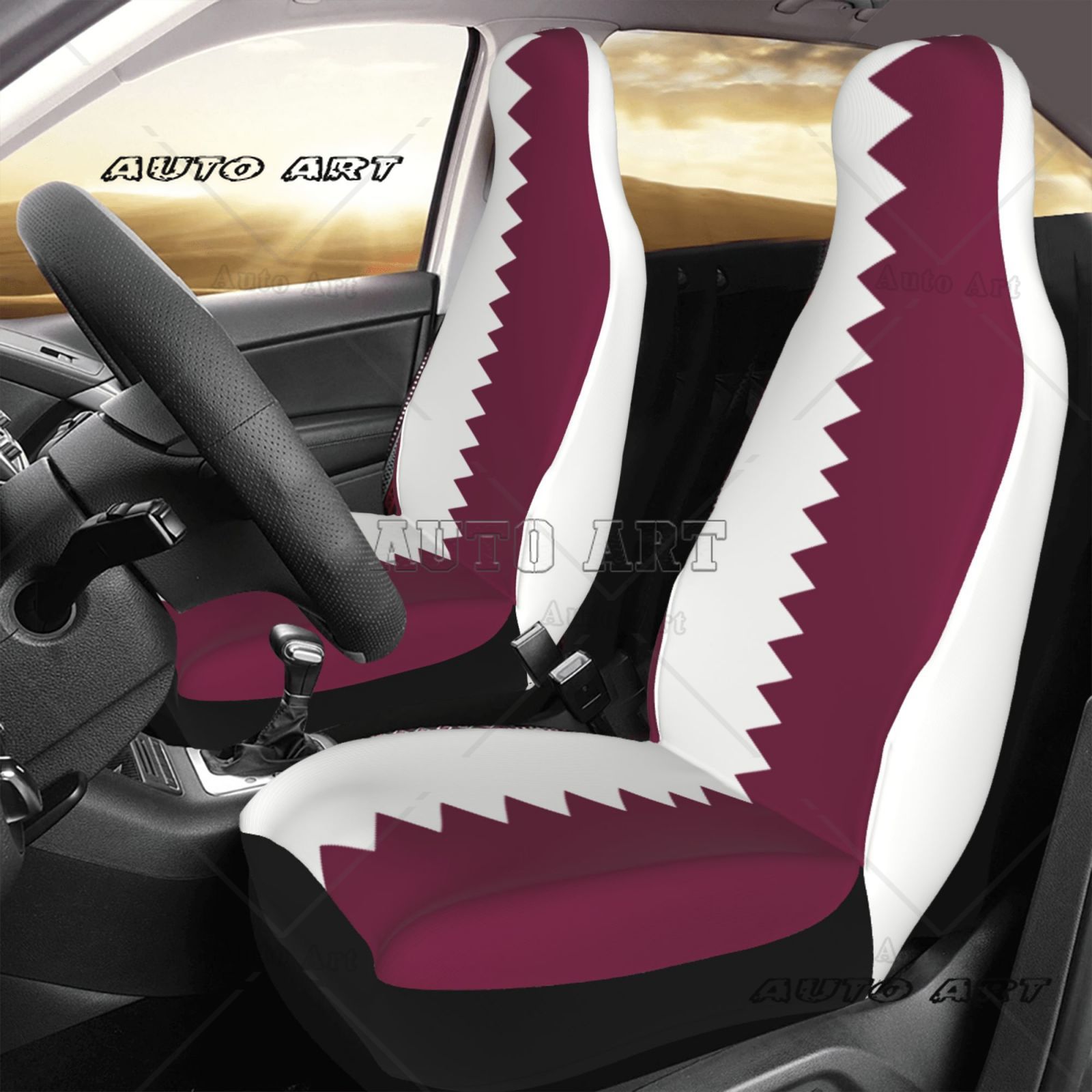 Qatar Flag Printed Patriotic-t - Qatar Car Accessories incelemesi ve fiyatı