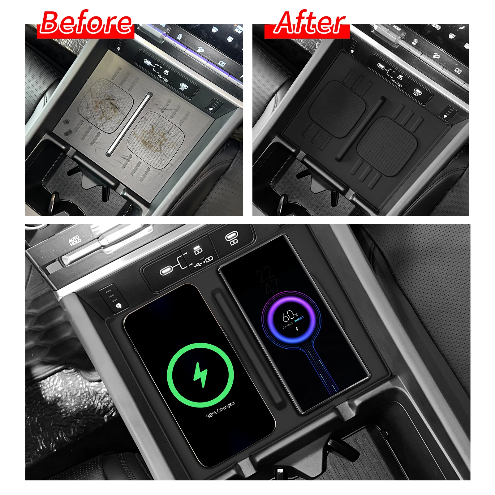 For Hyundai Santa Fe 2024 2025 - Wireless Car Charger incelemesi ve fiyatı