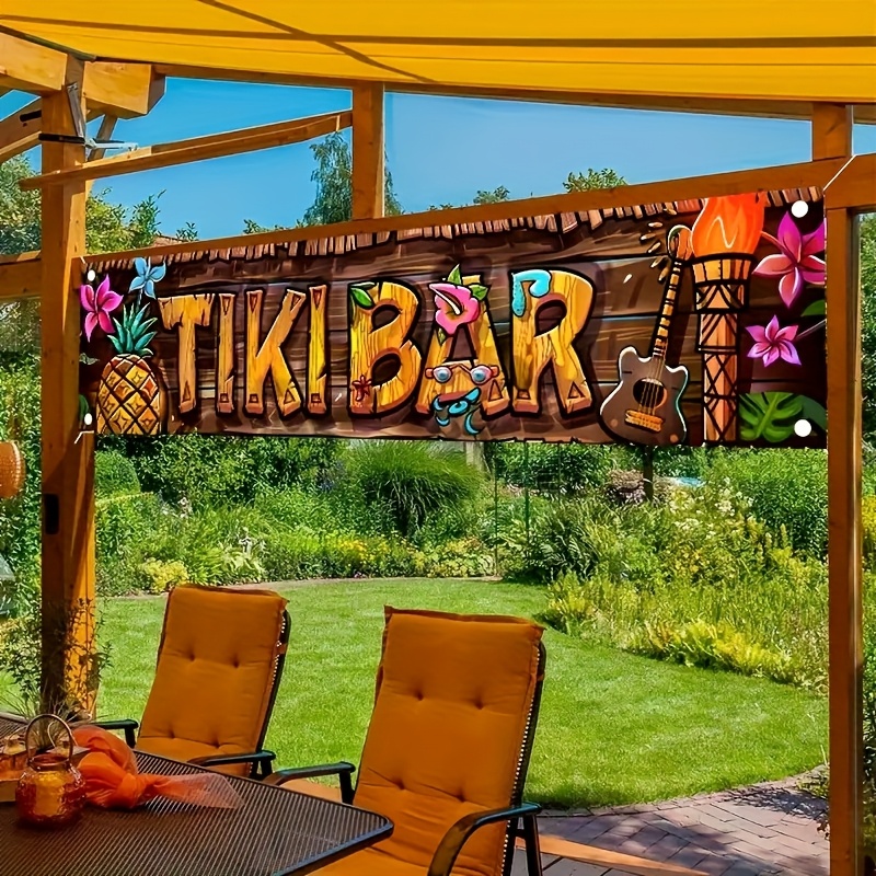 Tiki Bar Banner Tropical Hawai - Car Accessories Nearby incelemesi ve fiyatı