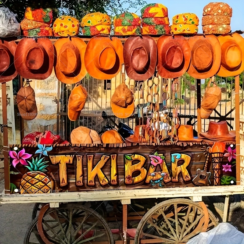 Tiki Bar Banner Tropical Hawai - Car Accessories Nearby incelemesi ve fiyatı