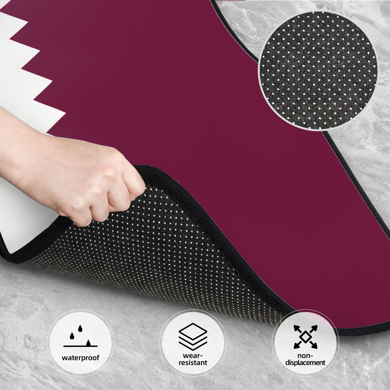 Flag of Qatar Pattern Car Floo - Qatar Car Accessories incelemesi ve fiyatı